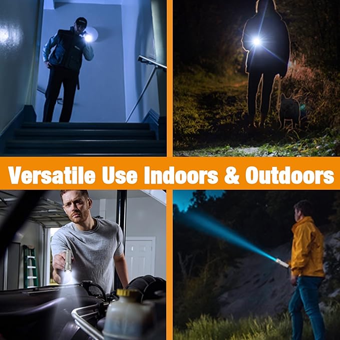 EverBrite Mini LED Flashlight, Zoomable High Lumens 350LM, 3 Modes, 3AAA Batteries Included, Compact Handheld Flash Light for Camping, Emergency, Home ??Grey