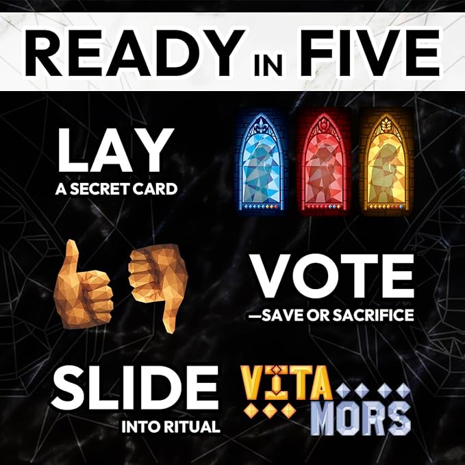 Vita Mors: Conspiro ??Pocket-Size Deluxe Travel Board Game, 5-10 Players, Language-Free Hidden-Role Strategy in 40 Minutes, Zero Elimination, Premium Metal Pieces