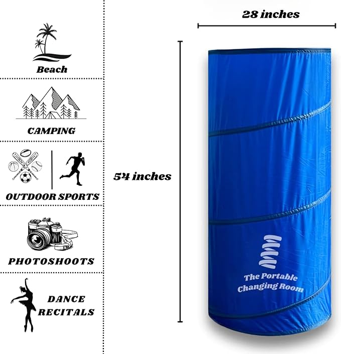 Portable Changing Room, Pop Up Pod - Privacy Tent, Dressing Room Tube or Portable Toilet Stall with Carry Bag for Camping, Beach, or Outdoor by The Portable Changing Room