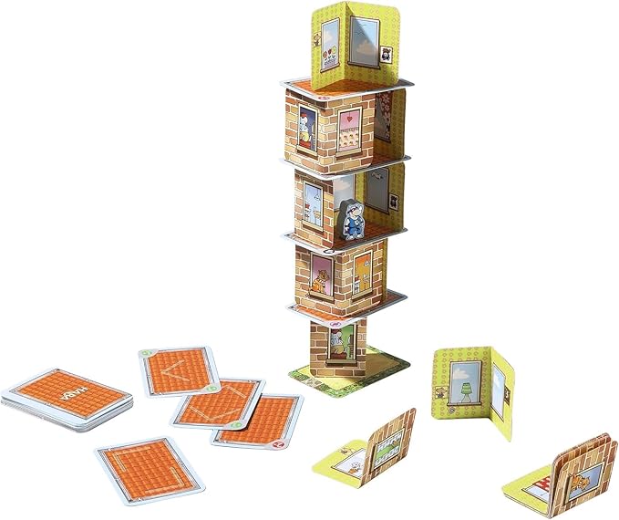 HABA Rhino Hero Game - Card Games for Kids, Ideal for Ages 5 & up - The Heroic Rhino Hero Stacking Card Game Adventure - Triple Award Winner
