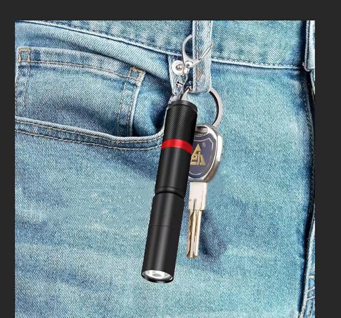3 Pack Small Mini LED Keychain Flashlight, Single Mode AAA Battery Flashlights Portable Bulk EDC (Everyday Carry) Pen Flash Light, Key Chain Pen Flashlights for Work, Emergency, Pocket
