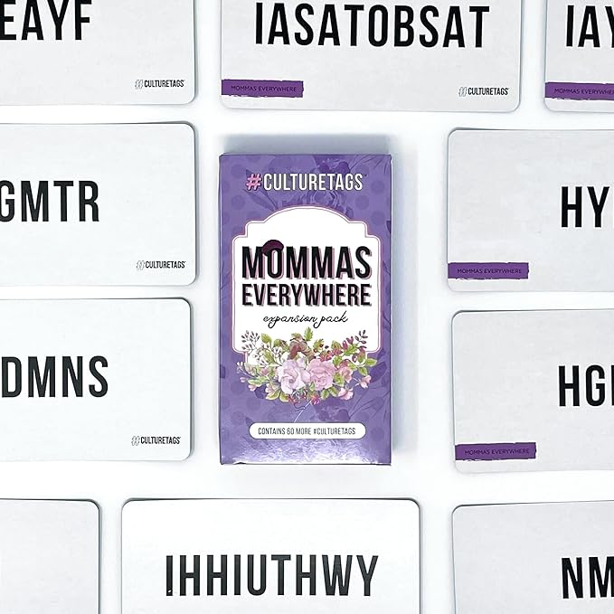 Expansion Pack Mommas Everywhere, Gift for Family & People Who Love Hashtags + Culture, Extended Play Party Game Set, Ages 13+ Years, CB Games