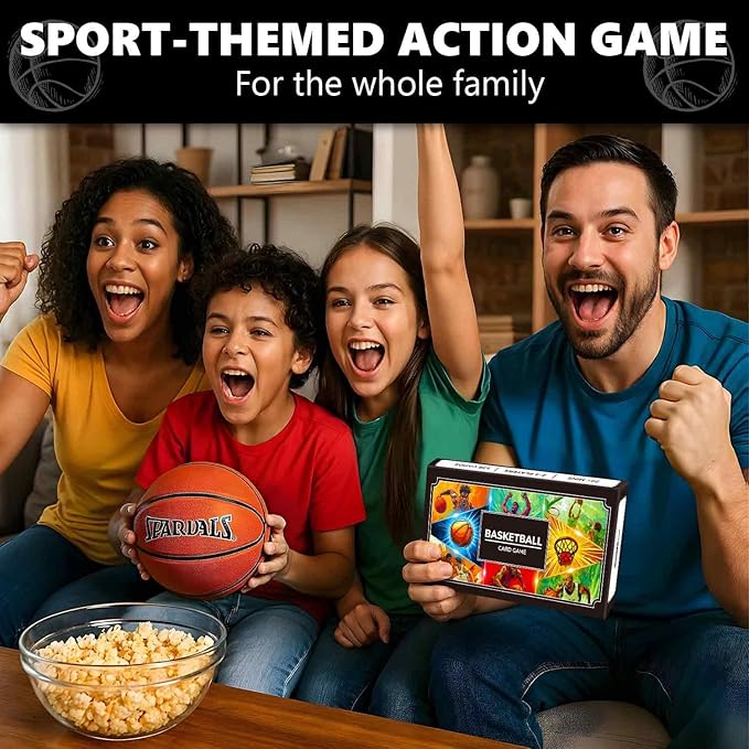 QUOKKA Basketball Fast-Paced Card Game for Kids & Adults ??128 Cards & Easy Rules ??Quick & Fun Matching Game ??2-8 Players ??Ages 8+ ??Perfect for Family Games Night, Travel and Parties