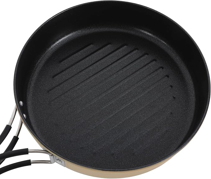Camping Cookware Set, Camping Cooking Set,304 Stainless Steel Camping Pots &Frying Pan Set,Campfire Cooking Equipment with Storage Bag for Camping,Household, Hiking, Beach Trips