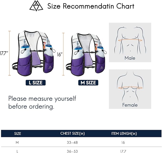 Haimont Running Hydration Vest, 5L Lightweight Runner Vest Pack for Women Men, Trail Running