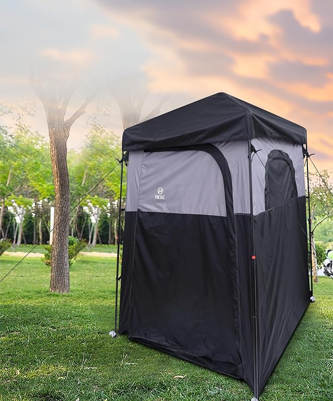 Nice C Camping Shower Tent, Instant Pop Up Privacy Changing Tent, Outdoor Shower Enclosure, Toilet Tents, Camping Bathroom, Oversize (Square ??1 Room)