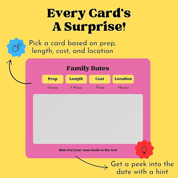 Family Dates 40 Scratch Off Cards ??Fun Activities & Date Night Ideas for Kids and Parents ??Adventure Card Game for Families ??Unique Gift for Family Nights, Holidays, or Birthdays