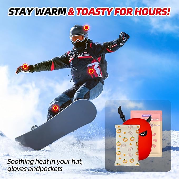 Hand Warmers Up to 10 Hours Long-Lasting for Warm Hot Hands, Disposable, Hands Feet and Body, Winter Essentials, Camping Hand Warmers 10 Packs (40 Packs Gift of Silicone Insulation Cover)
