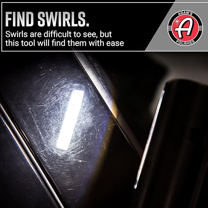 Adam's Polishes Swirl Finder Flashlight - Ultra Bright 170 Lumen Mini Light - Easily Spot Imperfections and Swirls in Your Paint When Polishing and Correcting Your Vehicles Finish