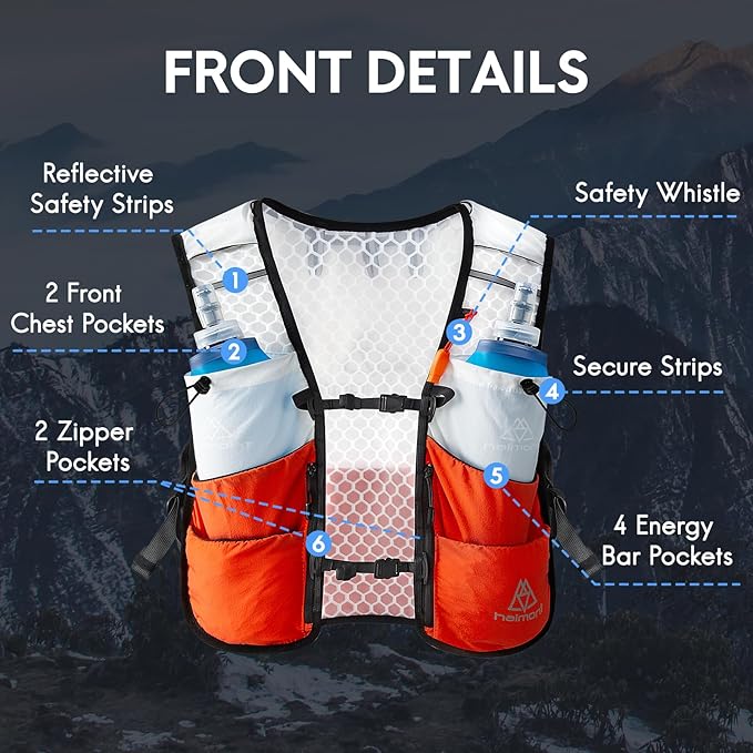 Haimont Running Hydration Vest, 5L Lightweight Runner Vest Pack for Women Men, Trail Running