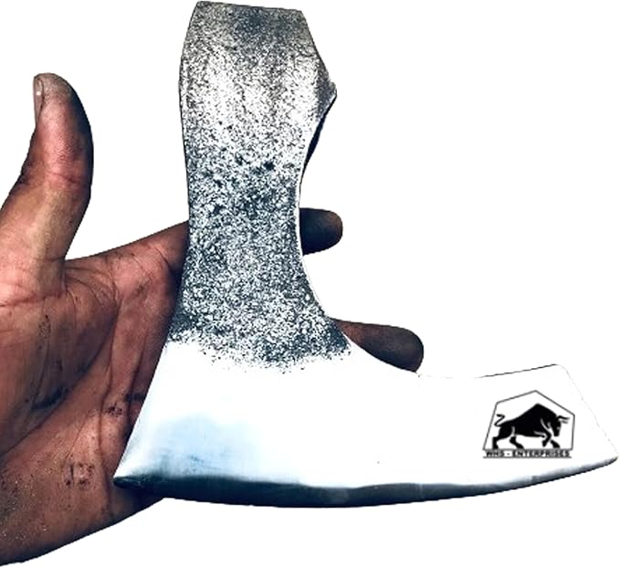 WHS201 Viking Axe Head, Custom Hand Forged Viking Axe Real Head, Tomahawk Viking Hatchet Beared Camping Axe Blade, 5160 HIGH Carbon Steel Blade, Viking Gift for Him - Christmas Gift (Viking)