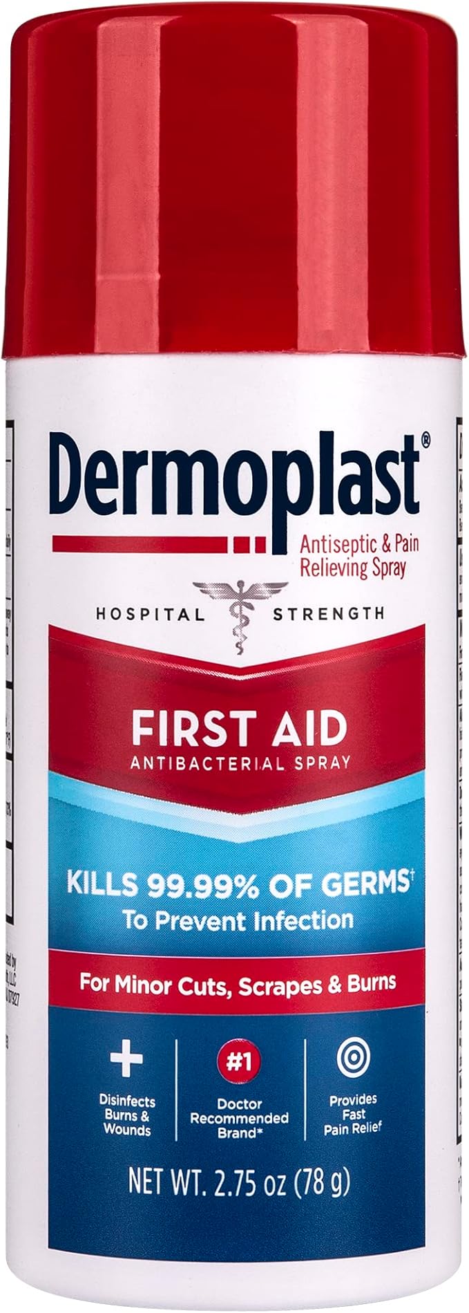 Dermoplast First Aid Spray, Analgesic & Antiseptic Spray for Minor Cuts, Scrapes and Burns, 2.75 Ounce (Packaging May Vary)