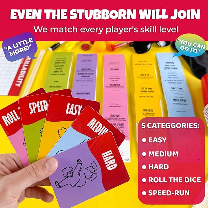 QUOKKA Party Games for Adults and Family - 250 Challenges I Fun Group or Family Activity with Teens, Kids, Friends - Great for Birthdays, Play Nights, Team Building Game for Work I 2-14 Playеrs