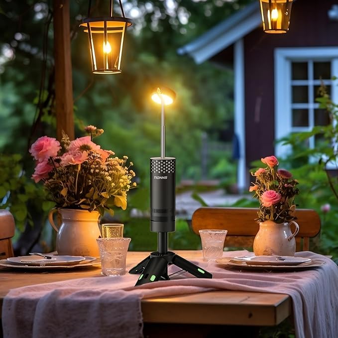 Camping Lights Rechargeable, Detachable Camping Lantern with Stand, Telescopic Waterproof Camp Lamp, Magnetic Work Hanging Light, LED Tent Flashlights for Emergency (Black- Upgraded)