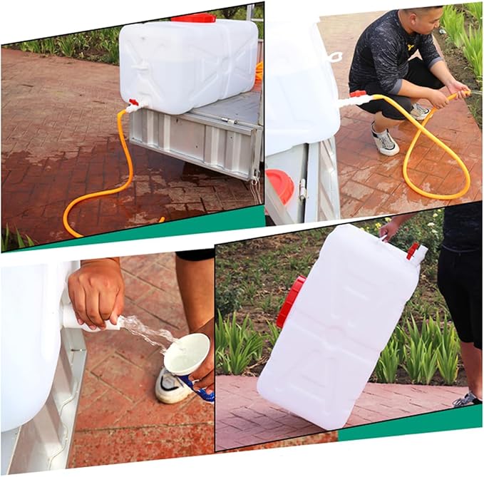 Water Tank Drop-Resistant Plastic,Portable Horizontal Plastic Water Storage Container with Faucet for Household Water Camping Outdoor Self-Driving(Size:13.2 Gal)