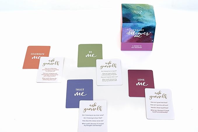 A Self-Love Game for Teenage Girls | Empowerment Tool to Inspire Self-Worth w/Questions & Conversations Based on These Core Values: Love Me | Trust Me | Be Me | Celebrate Me | PROJECT DISCOVER ME