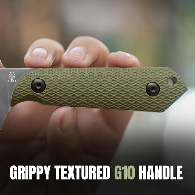 Kizer Harpoon Fixed Blade Knife with Sheath, 3.84??D2 Fixed Blade EDC Knife with G10 Handle for Hunting, Camping, Hiking, Survival 1040M1