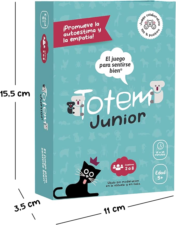 Totem Español Junior Juego para Niños ??Juego de Cartas Educativo y Divertido para 5 Años+, Fomenta Autoestima y Empatía, Actividades para la Escuela y la Familia (Junior Edition - Spanish Box)