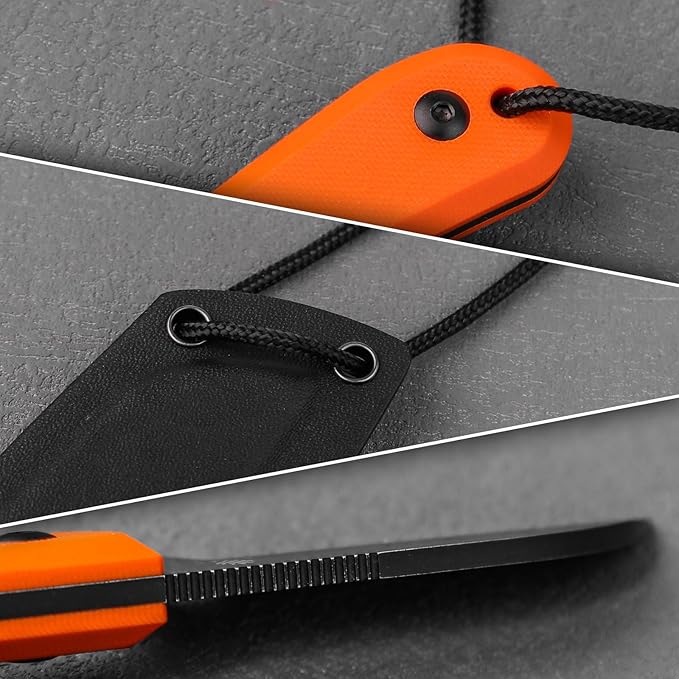 Kizer Deckhand Fixed Blade Knife with Sheath, D2 Blade Camping Knife G10 Handle, Fixed Blade EDC Knives for Men Women, Outdoor Hunting Hiking Survival Knives 1062M1