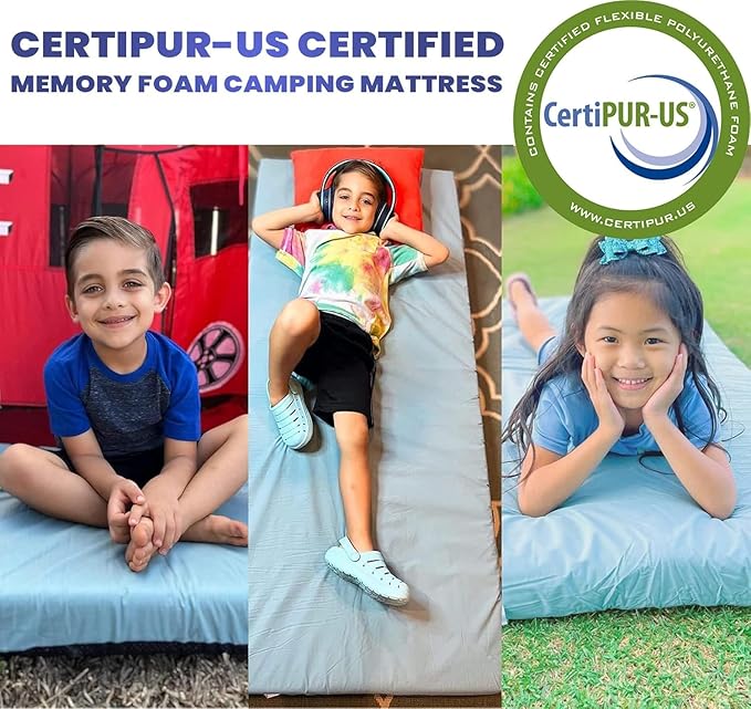 Hazli Matrix Comfort-Cell Memory Foam Camping Mattress Pad - Roll Up Mattress for Adults - Portable Cot Sleeping Pad for Camping - Floor Mat or Bed Roll for Car, SUV