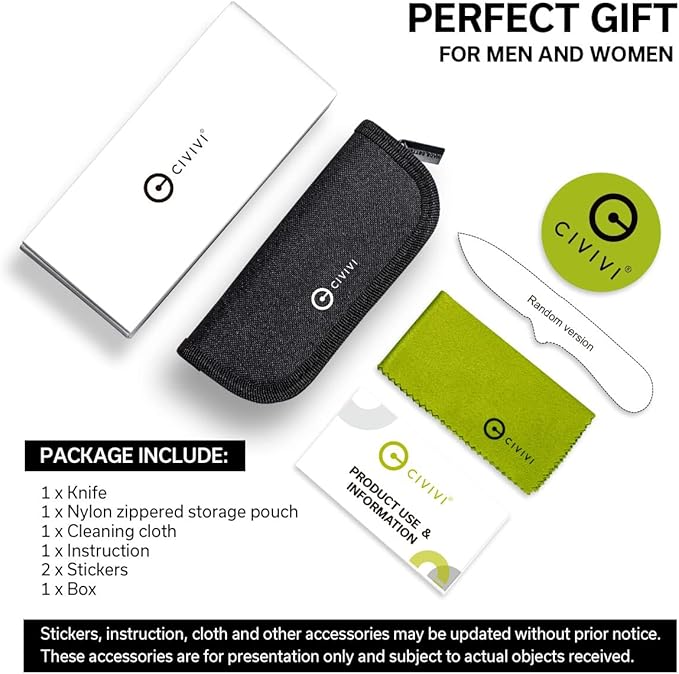 CIVIVI Folding Pocket Knife Baklash C801H (Double Black)