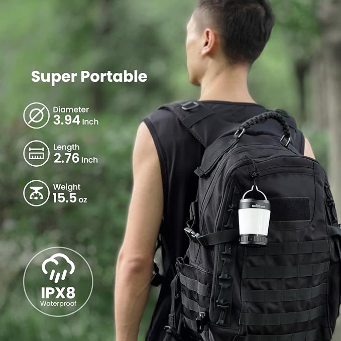 Sofirn LT1S LED Camping Lantern, Rechargeable Lantern with Dimmable 2700K - 6500K Light, red Light, 500 Hours Battery Life for Power Outages, Hiking, Camping, Emergency