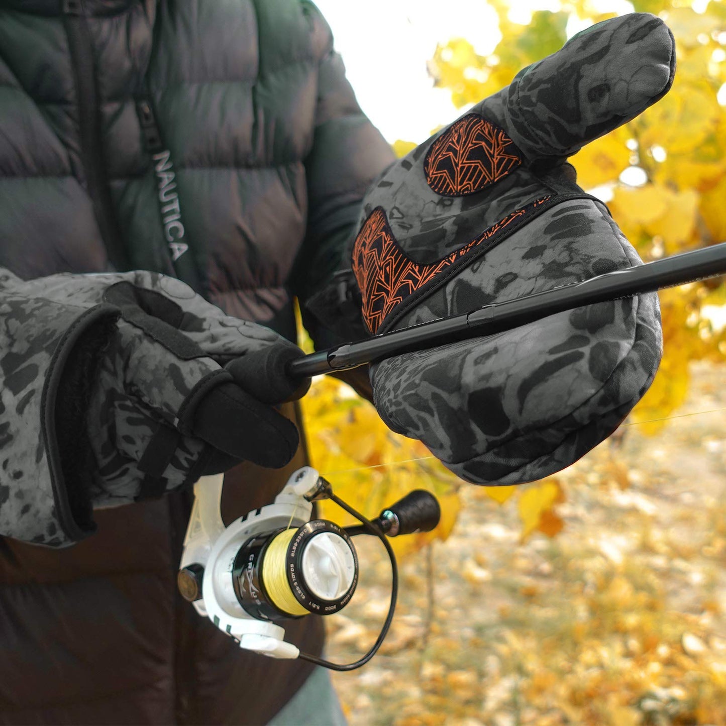 KastKing PolarBlast Ice Fishing Gloves Convertible Mittens for Men & Women