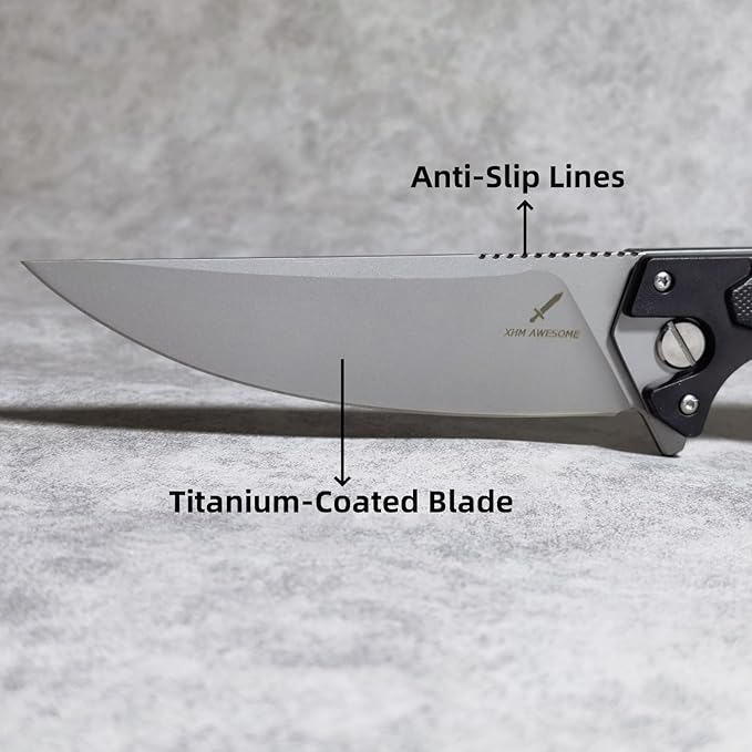 10 Inches Tactical Folding Knife - Multi-Functional Survival Knife for Camping, Hunting, Fishing, Hiking | Outdoor & Emergency Preparedness Tool (GRAY)
