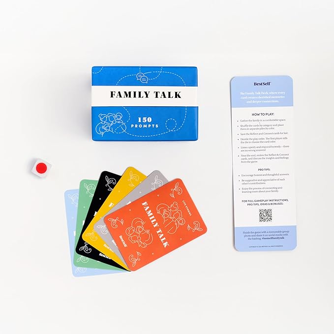BestSelf Family Talk Icebreaker Deck ??150 Conversation Starters for Family Connections, Fun Bonding, Game Nights