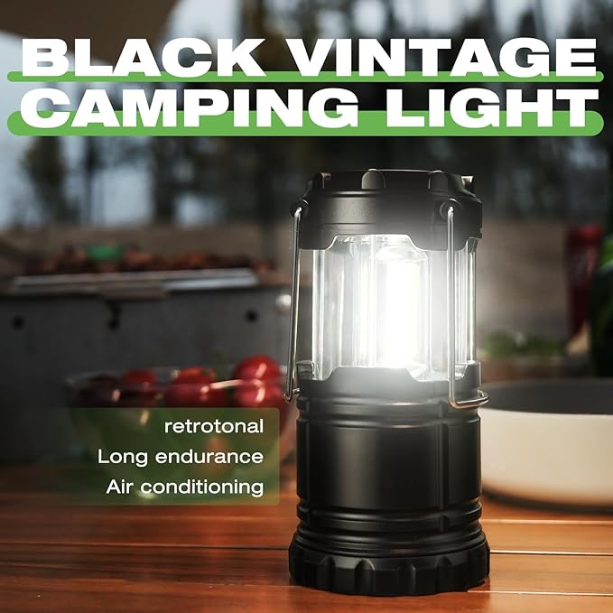 Lantern Collapsible Camping Light, Battery Operated Lanterns LED Super Bright for Power Outages Indoor Emergency Outdoor Camping Hiking Kit (COB-1)