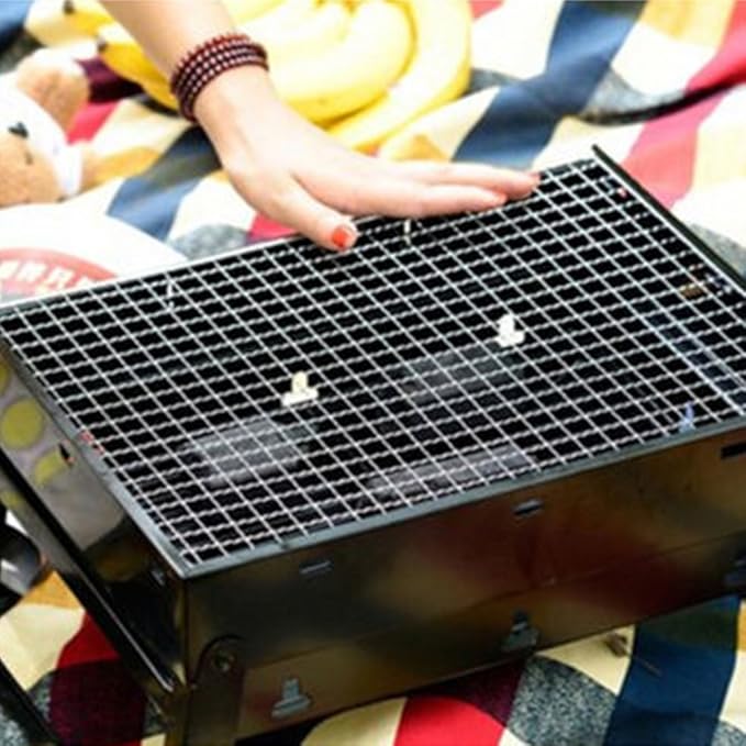 GEZICHTA Carbon Baking Mesh Mats, Barbecue Grill Net - Stainless Steel Cross Wire, 2540cm for Outdoor Picnic, BBQ