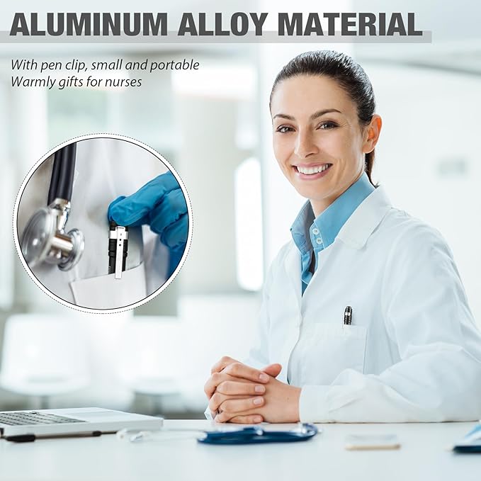 36 Pack Mini Pen Flashlights Bulk LED Pen Lights Aluminum Pocket Flashlights with Clips Small Handheld Torches Gifts for Camping Hiking Emergency Outdoor (Black)