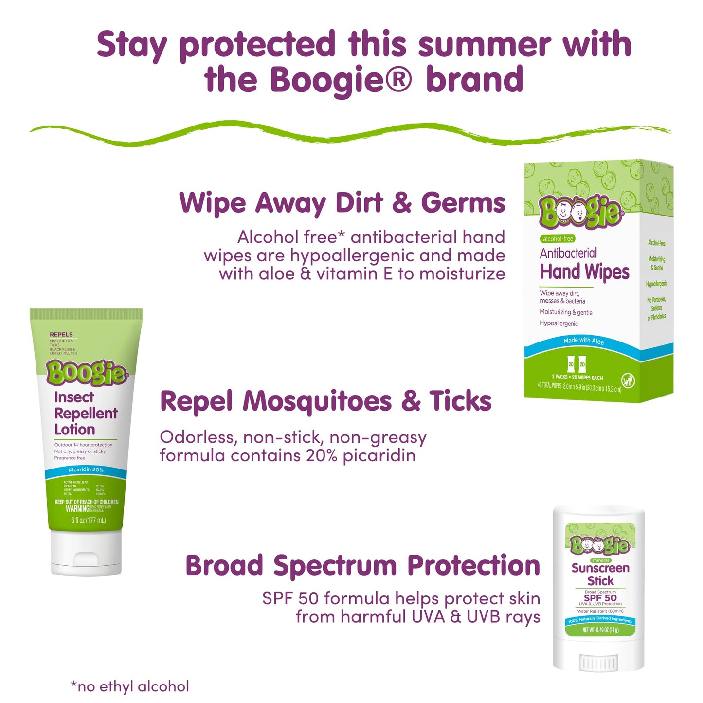 Boogie Insect Repellent Lotion for Mosquitoes, Ticks & Flies - 6 fl oz