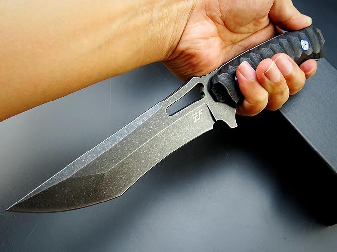 Eafengrow EF132 Fixed Blade Knife, DC53 Steel Blade,G10 Handle Full Tang EDC Fixed Knifes Straight Knife for Working Camping Hunting with Kydex Sheath