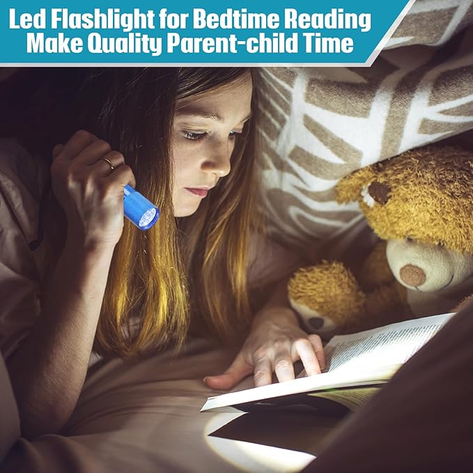 VIHOSE 20 Pcs Mini Flashlights Bulk, Bright Aluminum Handheld Flash Light with Lanyard Small LED Flashlights for Night Reading Emergency Hurricane Camping Hiking, Batteries Not Included(Novel)