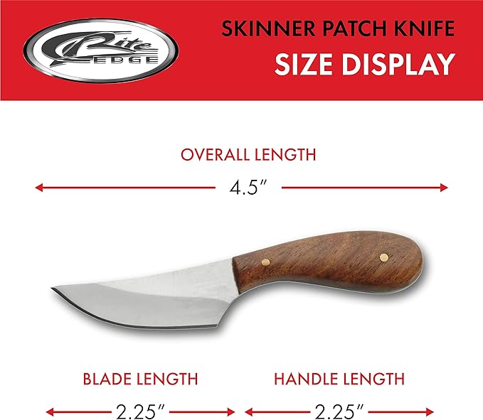 Szco Supplies 4.75??Small Slim Skinner Patch Outdoor Hunting Knife with Brown Leather Sheath (DH-7990)