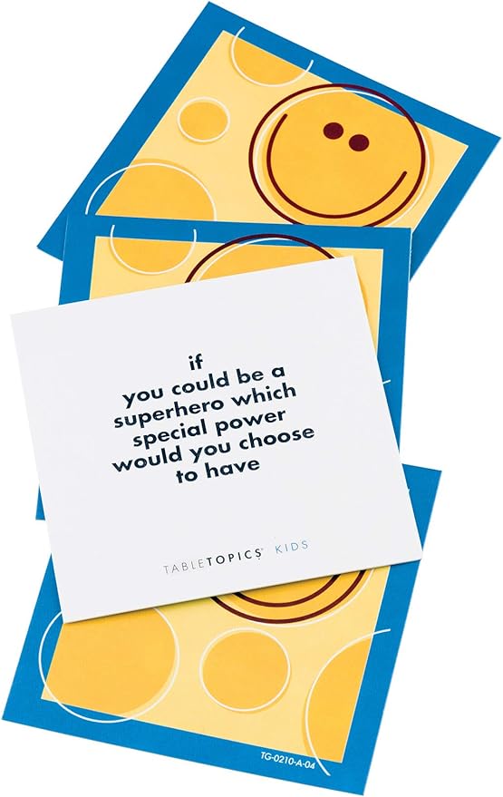 TableTopics Kids to Go Conversation Cards for Families with Young Children, 40 Questions for Fun & Connection at Dinnertime, Game Night, Car Trips, & Classrooms