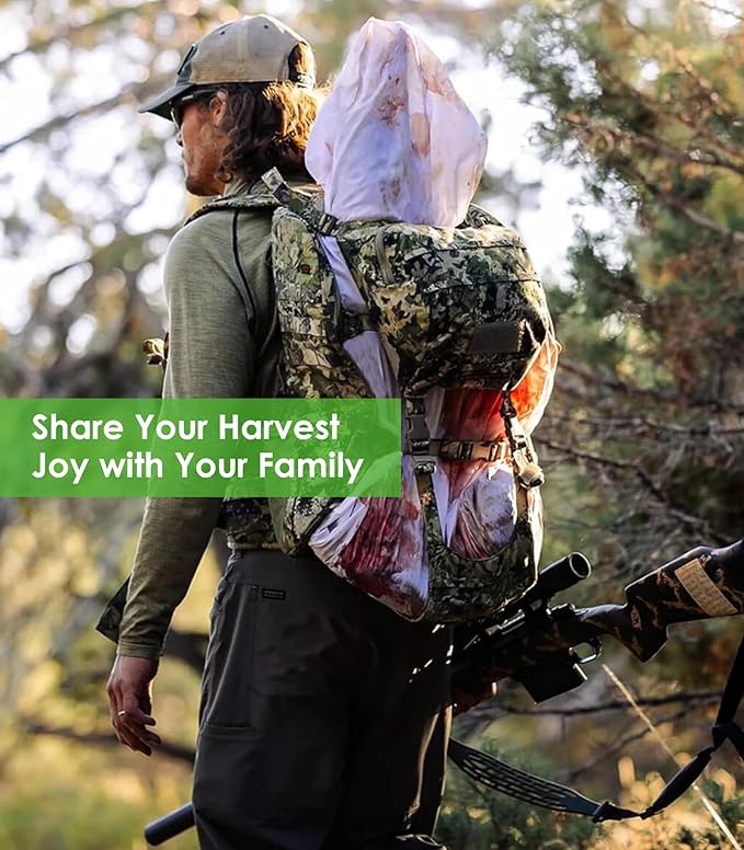 Elk Game Bags 5 Pack, Essential Hunting Gear & Accessories, Field Dressing Quarter Meat Bag, Medium to Large Wild Hunting Gear Bag for Elk, Deer, Caribou,and Moose