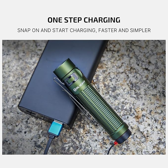 OLIGHT Baton3 Pro Max 2500 Lumens Rechargeable Compact EDC Flashlights with Safety Proximity Sensor, Pocket Light for Camping, Hiking, and Emergency (Cool White Light: 5700~6700K)