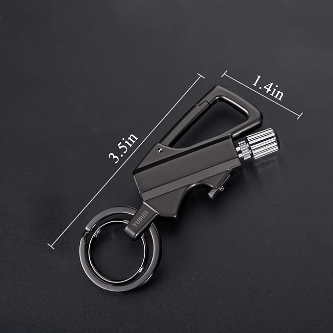 YUSUD Permanent Match, Flint Fire Starter Never Ending Match Keychain Lighter with Bottle Opener, Forever Waterproof Matches Strike Anywhere, Survival Cool Lighters for Camping (Fuel Not Included)