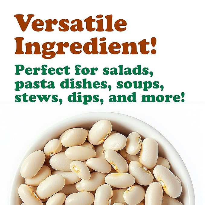 Food to Live Organic Italian Canned Cannellini Beans, 14 oz (Pack of 1) - Unsalted Non-GMO White Kidney Beans. Good Source of Fiber and Protein