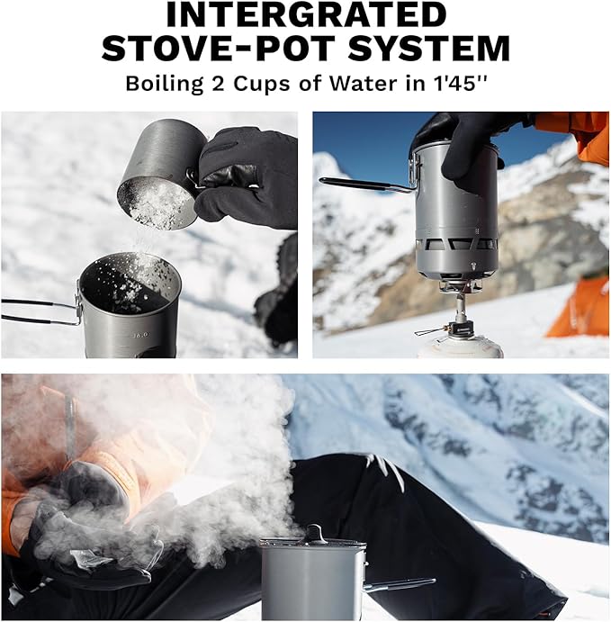 Fire-Maple Petrel Quickboil Pro Ultralight Cooking System ??Compact & Fast-Boiling Backpacking Stove Pot Set, Ideal for Hiking, Solo Camping, Travelling, Hunting Trips, etc