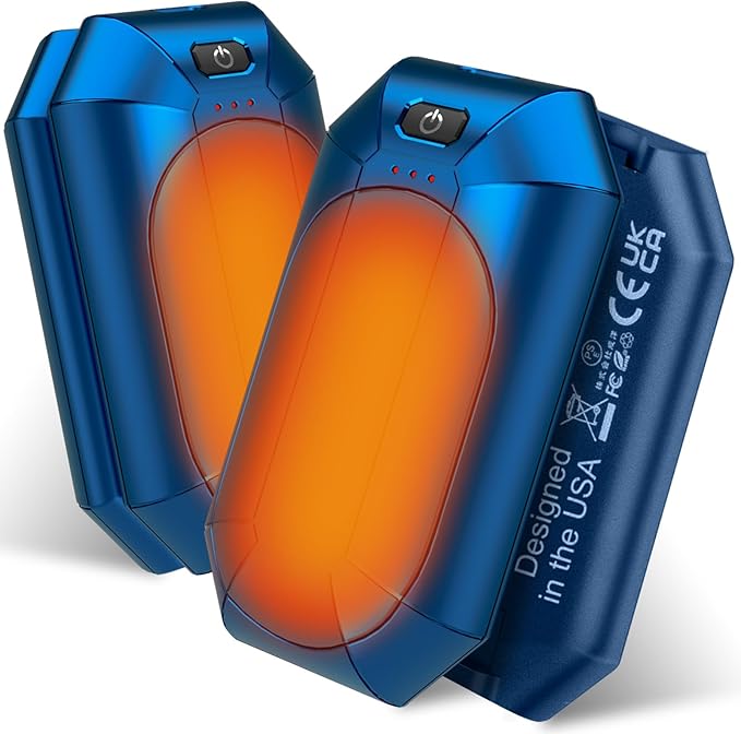 AI Hand Warmers Rechargeable 2 Pack, Portable Electric Rechargeable Hand Warmer, 20Hrs Long Heating Electric Hand Warmer, Gifts for Women, Men, Raynauds, Pain Relief,Camping,Golf,Outdoors,Indoor