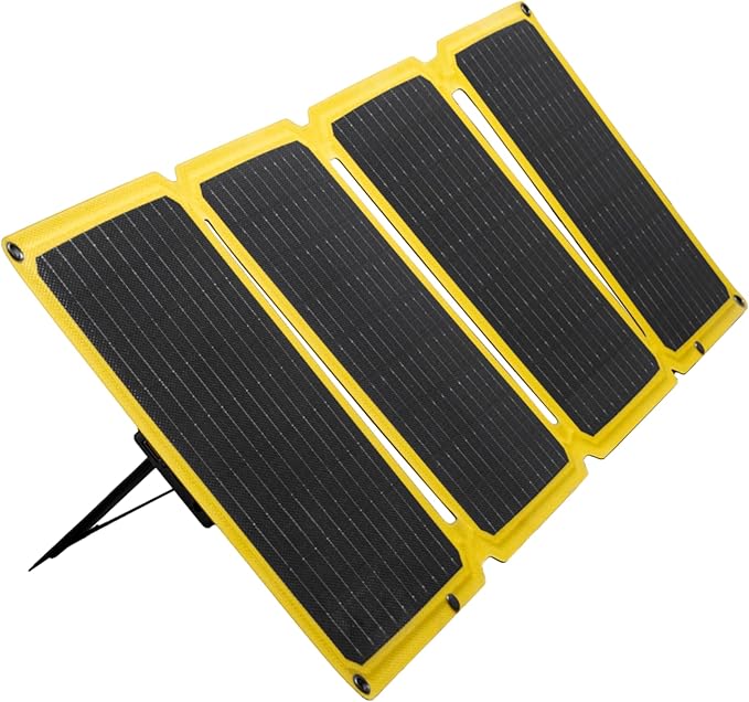 SunJack ??40 Watt Foldable Solar Panel, ETFE Waterproof Portable Solar Panel with Kickstands, USB-C PD30W, USB-A QC3.0, DC Output, Solar Panels for Camping, Hiking, Emergency Power