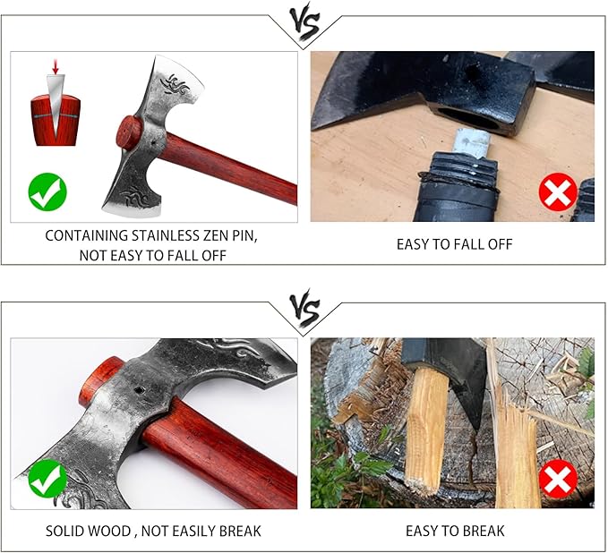 NEDFOSS Thor 16" Throwing Axe 2 Pack, Professional Throwing Axes and Tomahawks. Perfect for Axe Throwing Game for Backyard, Recreation, Competition, Gifts for Men Women(2pcs)