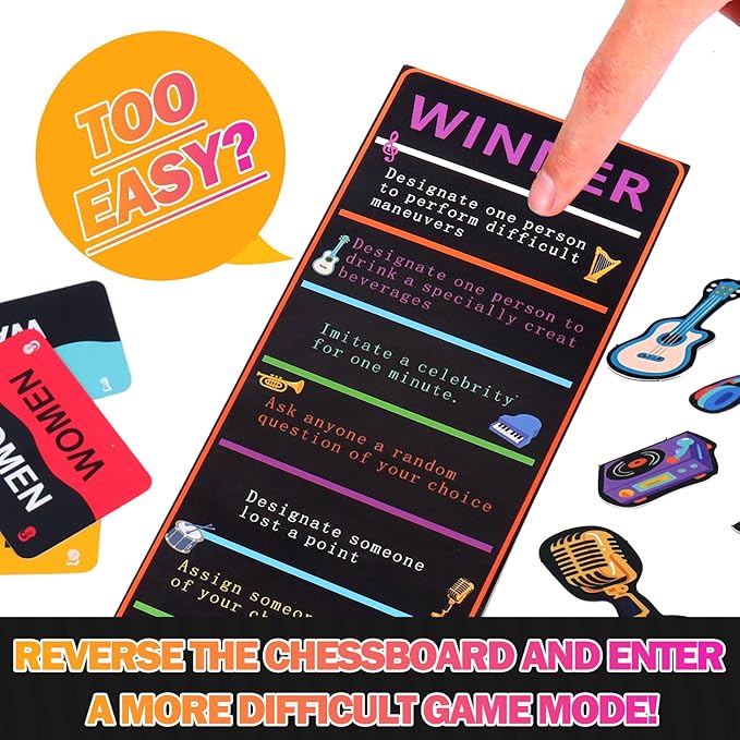 Mity rain Music Party Games - Fast-Paced Music Trivia Card Games for 2-10 Players | Fun Family Games & Adult Card Games with Lyrics ChallengePerfect for Game Night & Music Lovers!