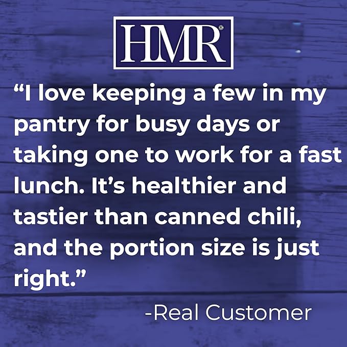 HMR Turkey Chili with Beans Entrée | Pre-packaged Lunch or Dinner to Support Weight Loss | Ready to Eat | 20g of Protein | Low Calorie Food | 8oz Serving per Meal | Pack of 3