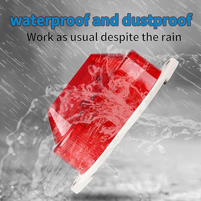 Magnetic LED Strobe Warning Light with Buzzer, Flashing Emergency Beacon Alarm Safety Light for Forklift, Truck, Warehouse, Construction Site, Industrial Security Vehicles LTE-5051J