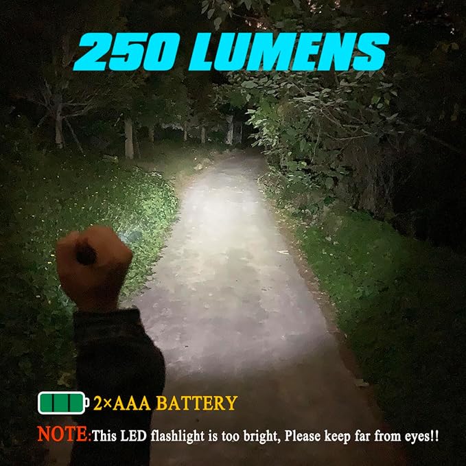 3 Modes Small Flashlights LED Powerful High Lumens Tactical Pen Light with Clip, Slim Portable Pocket Compact Torch for Emergency Inspection AAA Battery