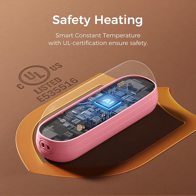 OCOOPA 2 in 1 Magnetic Rechargeable Hand Warmers, UT2s Mini Electric Handwarmers 2 Pack, Split USB-C, Reusable Portable Pocket Heater, Raynauds, Golf, Christmas, Tech Gifts for Women Men